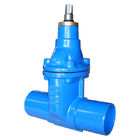 Blue Resilient Seated Gate Valve With Hand Wheel Operator Spigot Ends