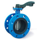 Cast Iron 2 Inch PN10 Double Flange Butterfly Valve With Lever Operator