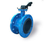 Cast Iron 2 Inch PN10 Double Flange Butterfly Valve With Lever Operator