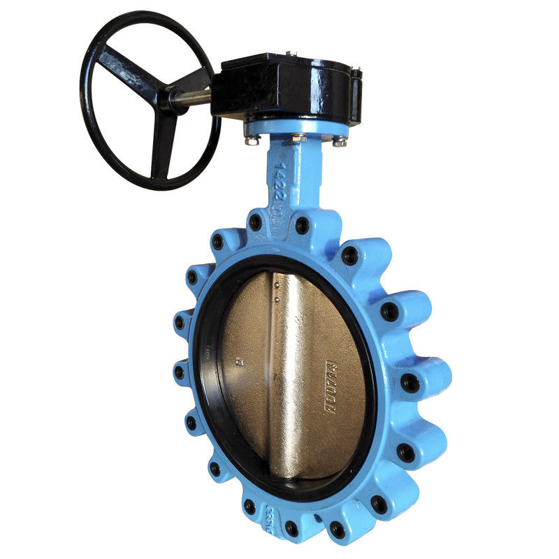 Gear Operator Wafer Butterfly Valve With Ductile Iron Disc NBR / EPDM Seat