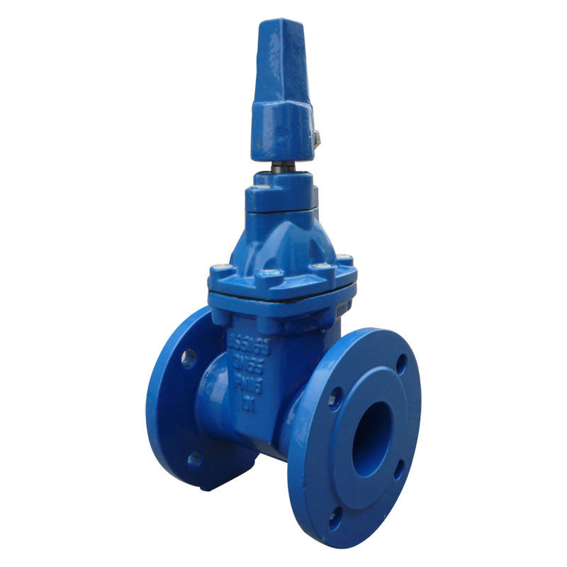 Nut Operator Resilient Wedge Gate Valve Non Toxic Epoxy Resin Coated Inner Cavity