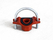 Industrial Ductile Iron Pipe Fittings Grooved U Bolted Ductile Iron Saddle