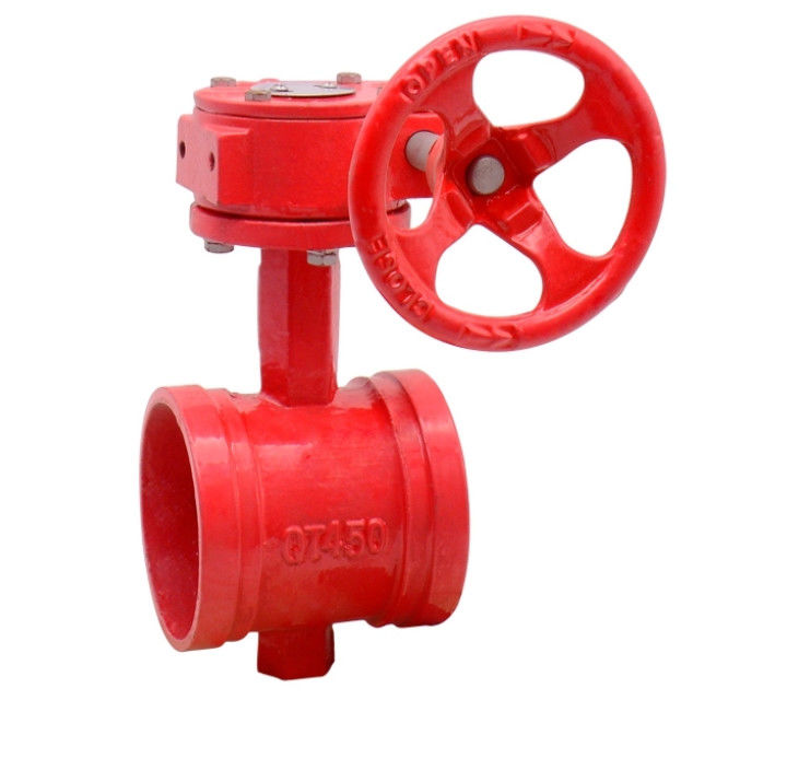 Rubber Seated DN1200 150Lbs Grooved Ends Ductile Iron Butterfly Valves